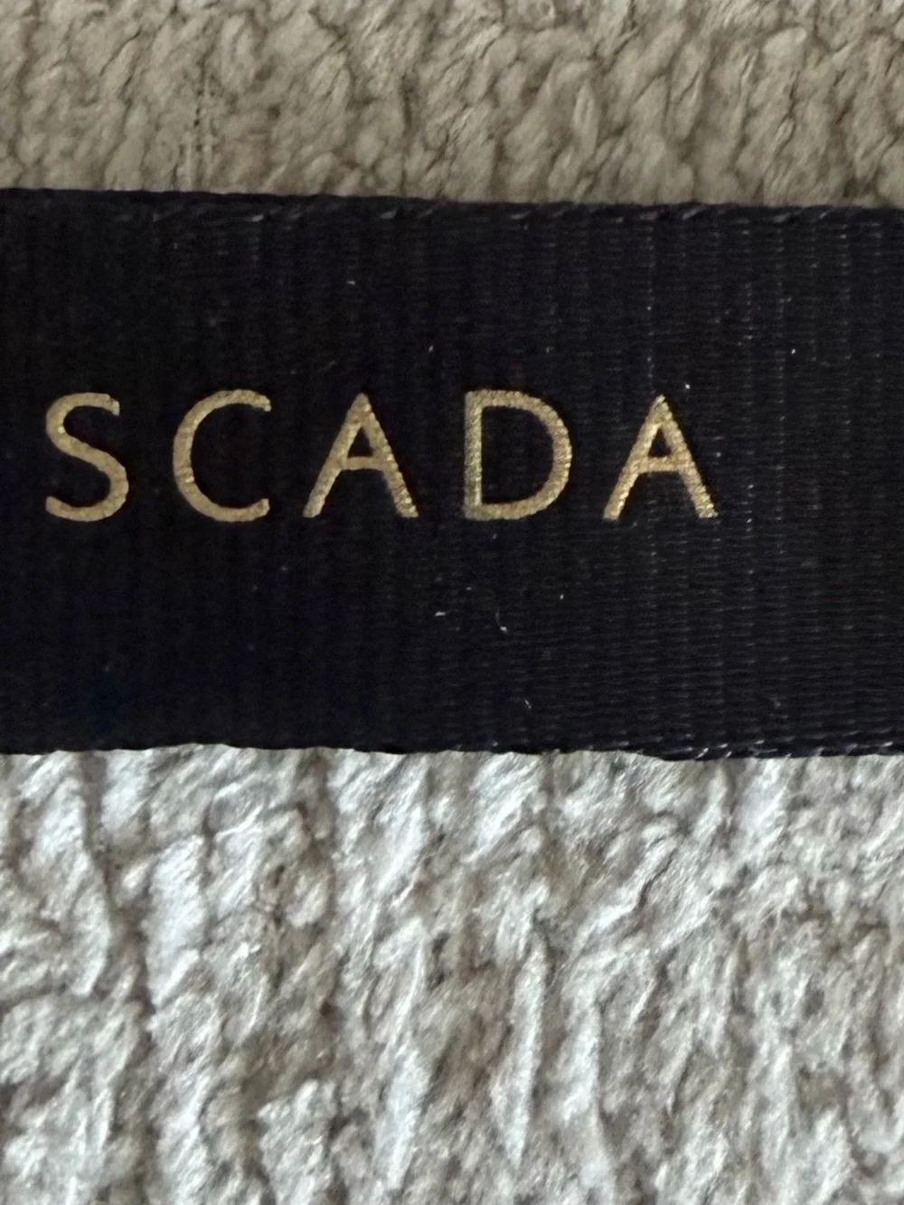 Escada Black Logo Ribbon Lanyard with Gold Clip